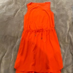 Orange draw string dress size medium lightweight